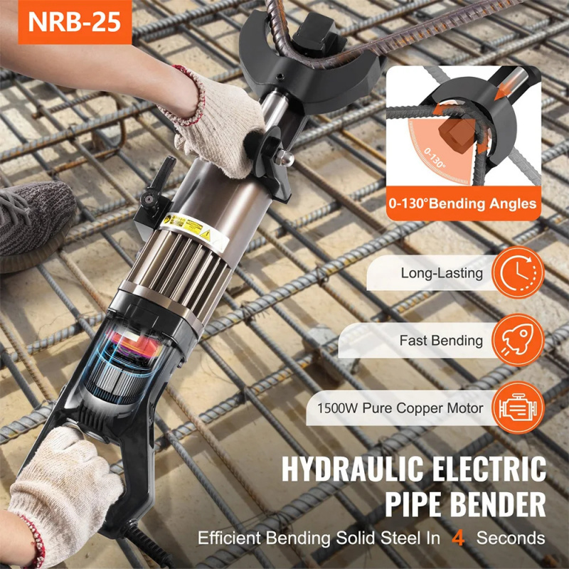 Efficient 1500W Electric Hydra - đánh giá và giá Rebar Bender Electric Portable 25Mm