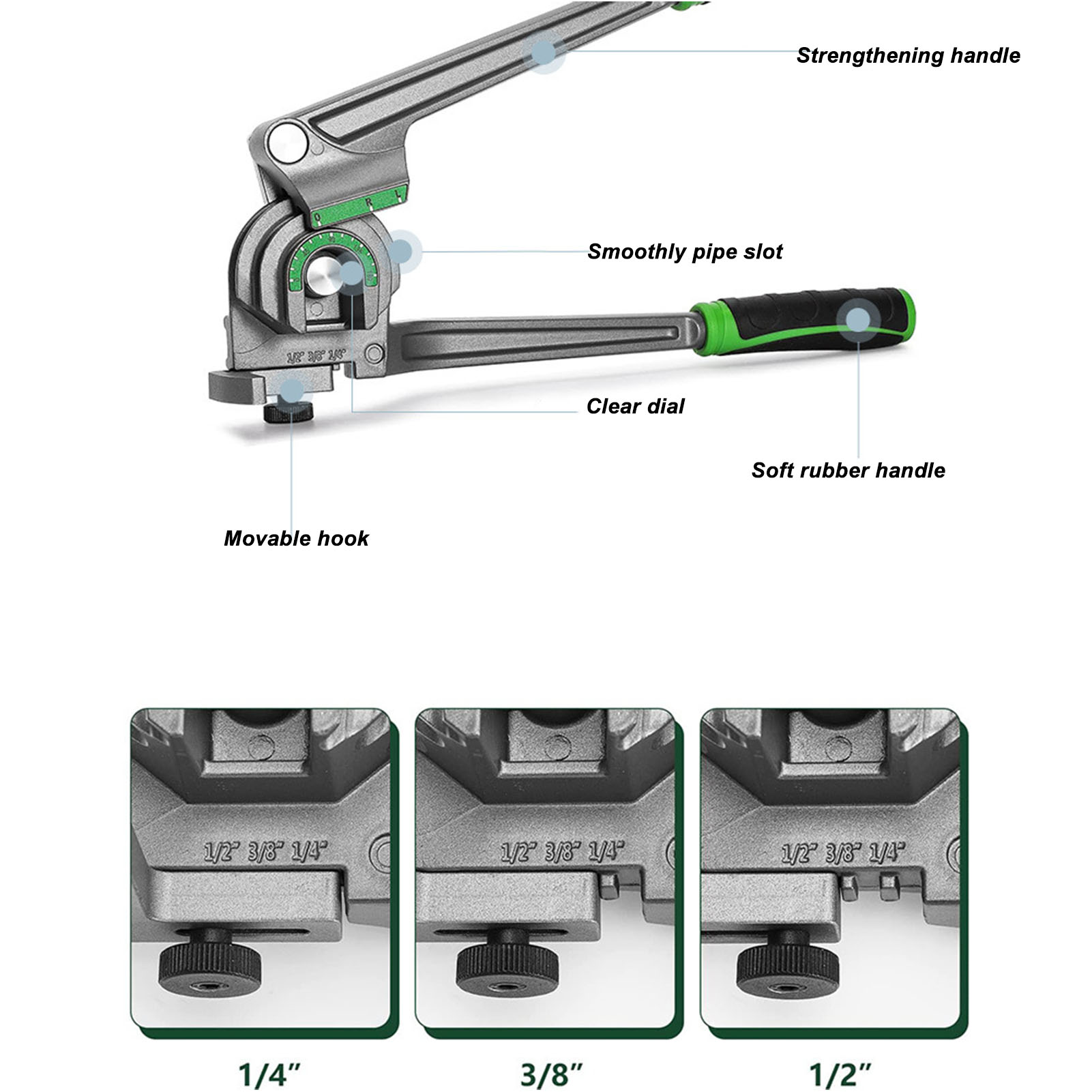 3 in 1 Tubing Bender 180 Degre - đánh giá và giá Manual Pipe Tube Bender 3/8 To 1 Inch