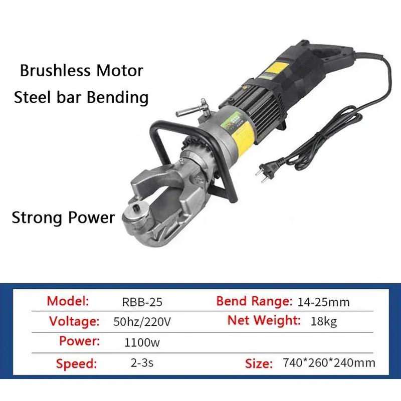 Electric Brushless Steel Bar B - đánh giá và giá Rebar Bender Electric Portable 25Mm